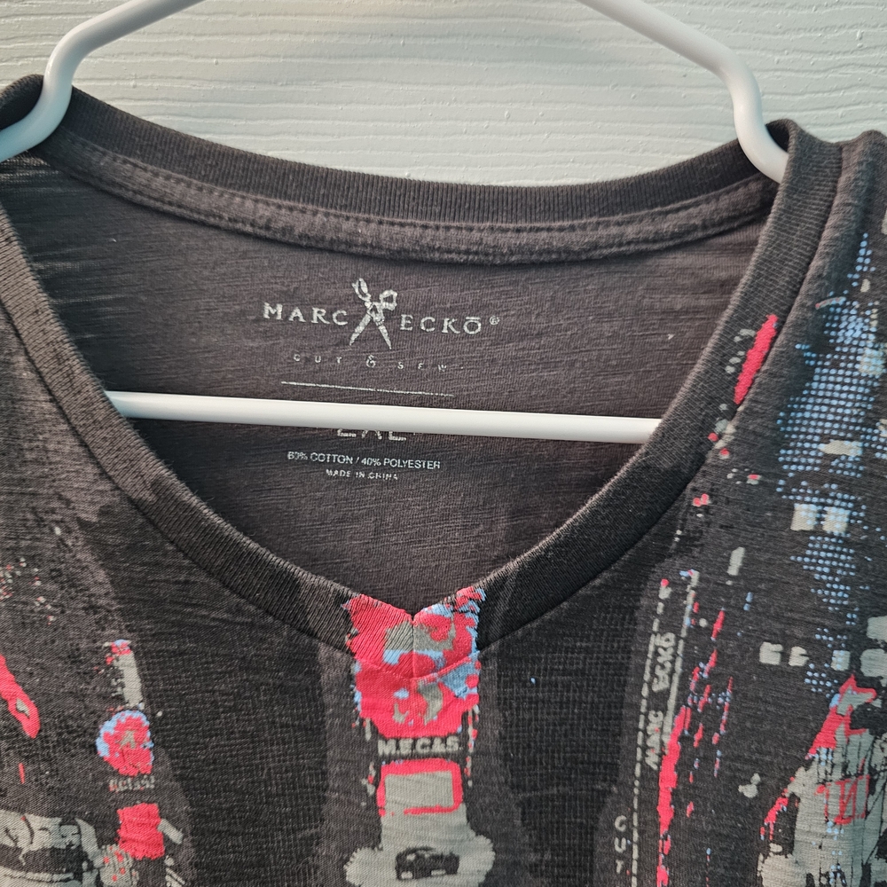 Marc Ecko Cut & Sew M.E.C.&S. 40-73 Graphic Tee 2XL Streetwear Y2K - Picture 4 of 4